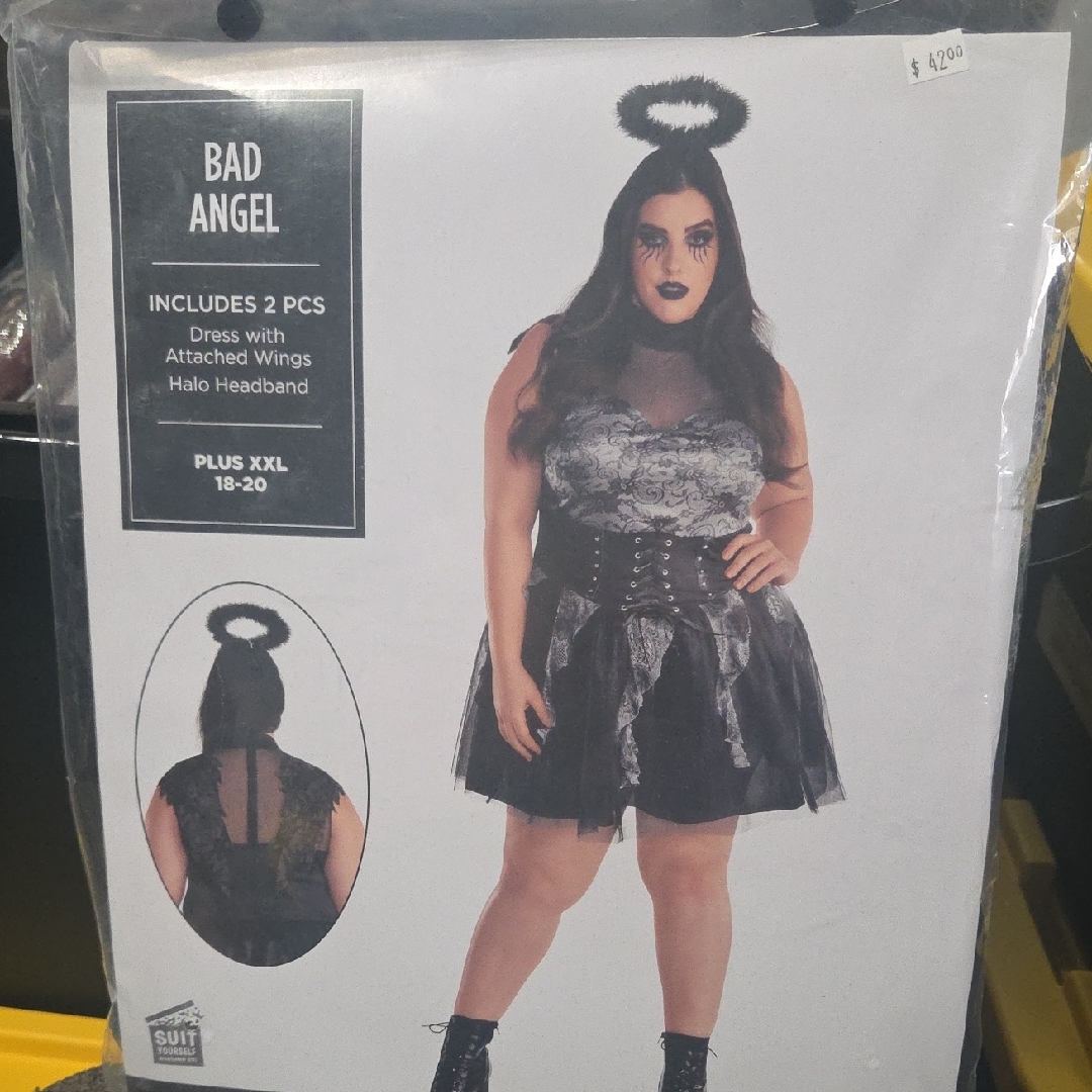 Bad Angel Costume - Black And Gray